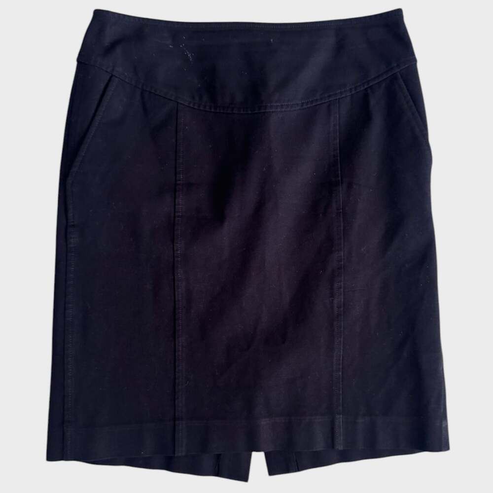 Banana Republic Size 6 Black Stretch Pencil Skirt Back Zipper